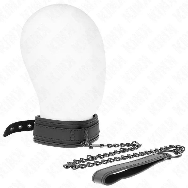 KINK - NEOPREN BONDAGE HALSBAND MODELL 1 MIT GÜRTEL 78 CM VERSTELLBAR 37,5 X 49,5 CM - Vanelion Paradise