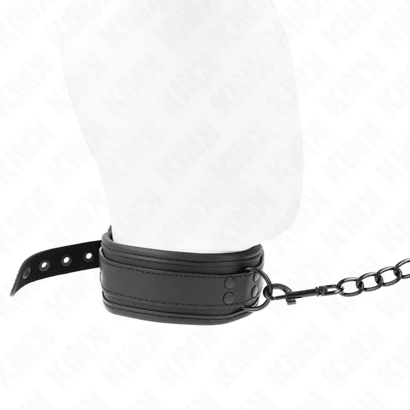 KINK - NEOPREN BONDAGE HALSBAND MODELL 1 MIT GÜRTEL 78 CM VERSTELLBAR 37,5 X 49,5 CM - Vanelion Paradise
