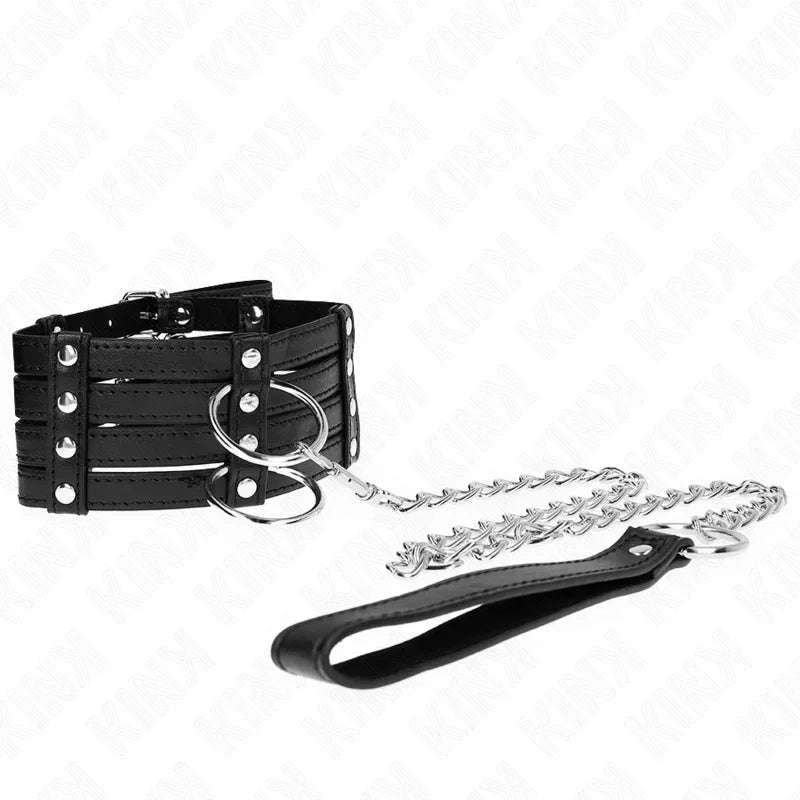 KINK - HALSKETTE MIT GÜRTEL 65 CM SUB STYLE VERSTELLBAR 35-51 CM X 7 CM - Vanelion Paradise