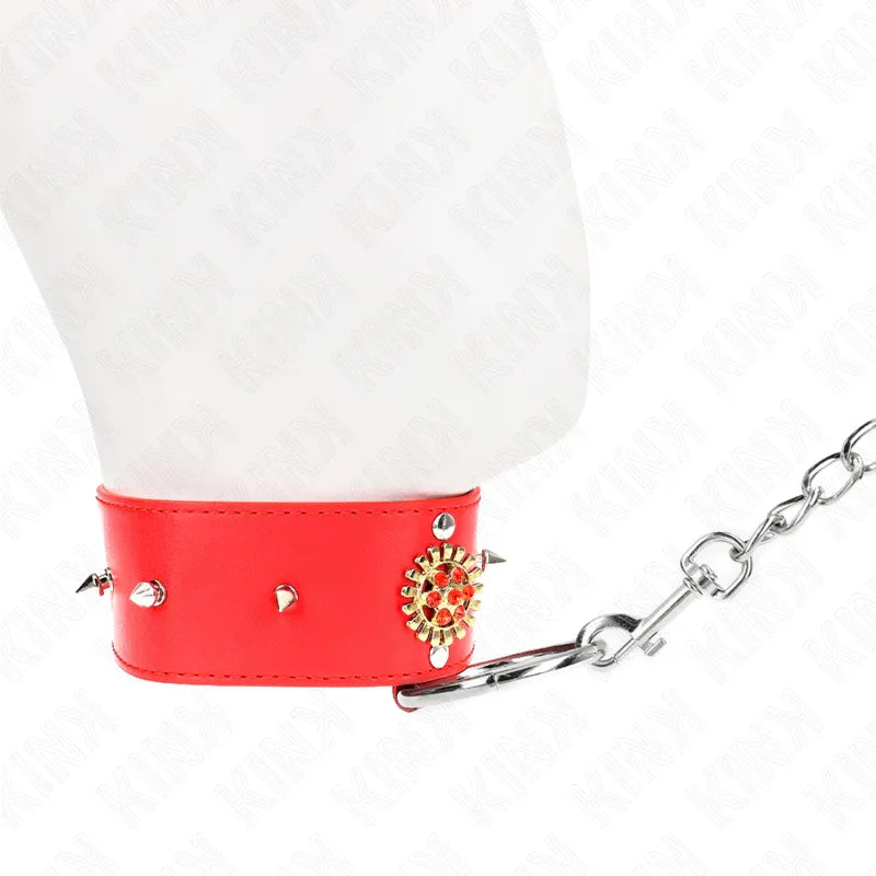 KINK - ROTE DIAMANTKETTE MIT GÜRTEL 65 CM VERSTELLBAR 35-51 CM X 7 CM - Vanelion Paradise