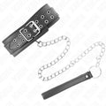 KINK - HALSKETTE MIT RIEMEN 65 CM SILBER SCHNALLEN VERSTELLBAR 33-46 CM X 5,5 CM - Vanelion Paradise