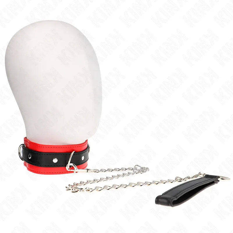KINK - BASISMODELL HALSBAND MIT LEINE 65 CM MODELL 3 ROT 53 X 5 CM - Vanelion Paradise