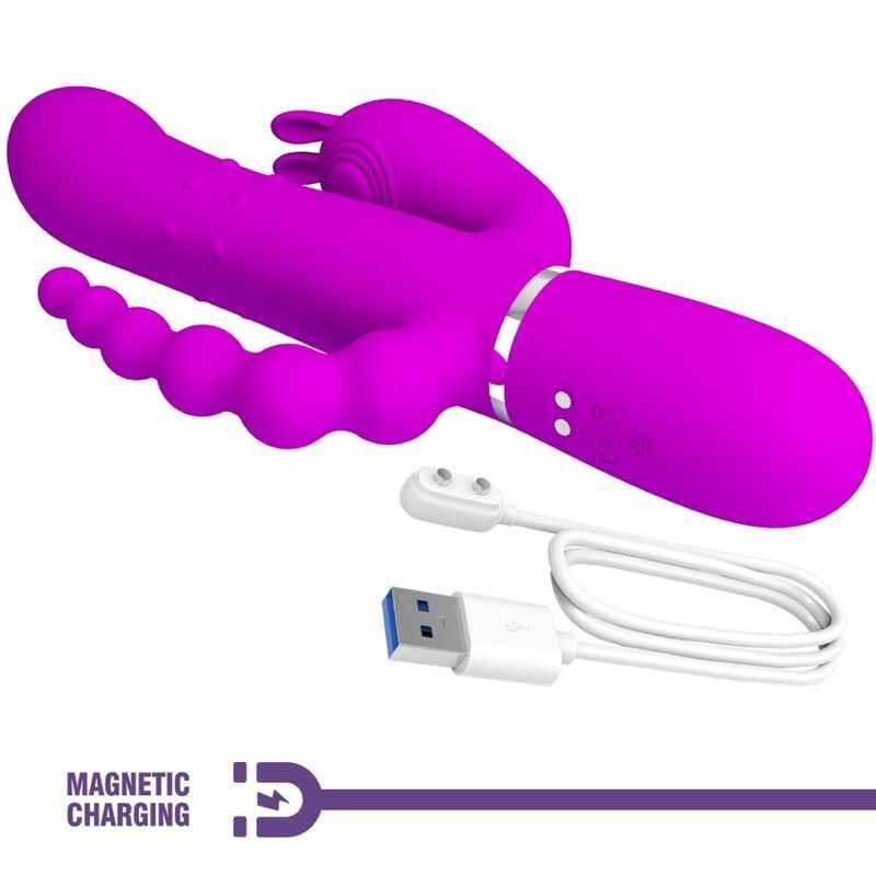 PRETTY LOVE - CAMMY TRIPLE VIBRATOR MULTIFUNKTION 4 IN 1 ROSA - Vanelion Paradise