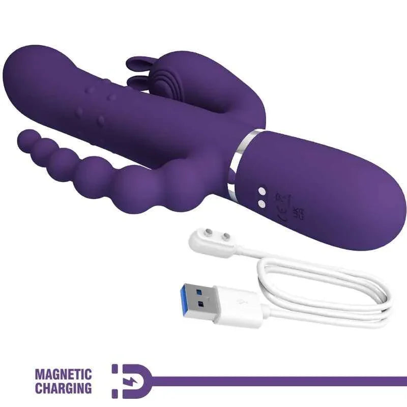 PRETTY LOVE - CAMMY TRIPLE VIBRATOR MULTIFUNKTION 4 IN 1 LILA - Vanelion Paradise