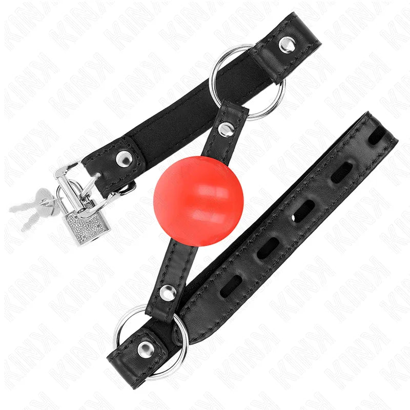 KINK - ROTER TPE-BALL 4 CM KNEBEL 60 x 2 CM - Vanelion Paradise