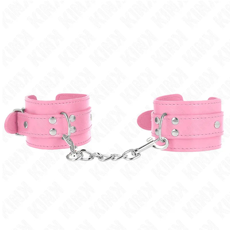 KINK - EINFACHE HANDGELENKSFESSELN ROSA VERSTELLBAR 20-23 CM X 5,5 CM - Vanelion Paradise