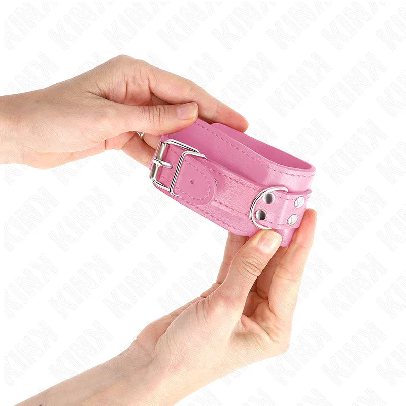 KINK - EINFACHE HANDGELENKSFESSELN ROSA VERSTELLBAR 20-23 CM X 5,5 CM - Vanelion Paradise