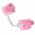 KINK - EINFACHE HANDGELENKSFESSELN ROSA VERSTELLBAR 20-23 CM X 5,5 CM - Vanelion Paradise