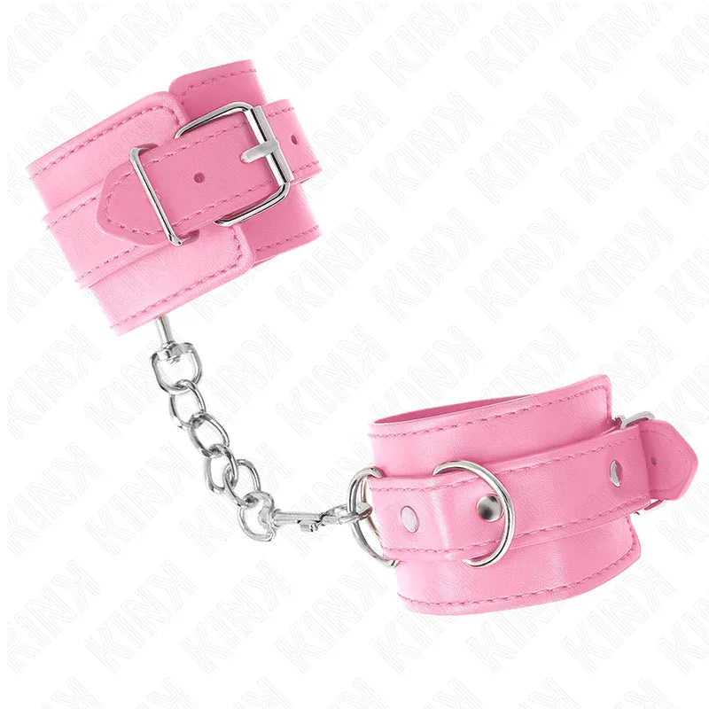 KINK - EINFACHE HANDGELENKSFESSELN ROSA VERSTELLBAR 20-23 CM X 5,5 CM - Vanelion Paradise