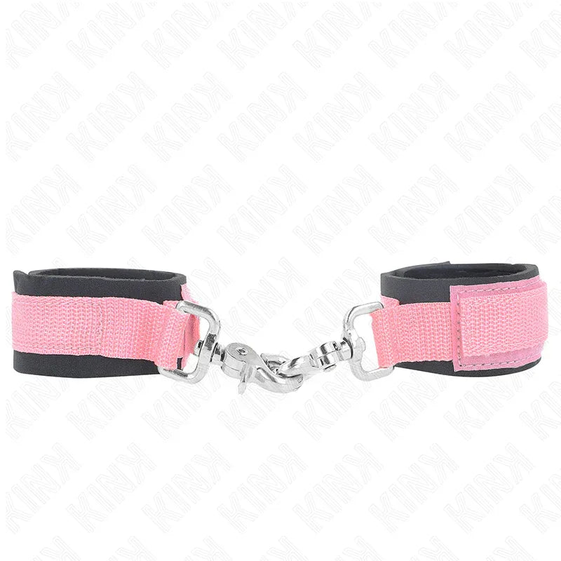 KINK - VERSTELLBARE NEOPREN-HANDHANDFESSELN ROSA VERSTELLBAR 22-34 CM - Vanelion Paradise