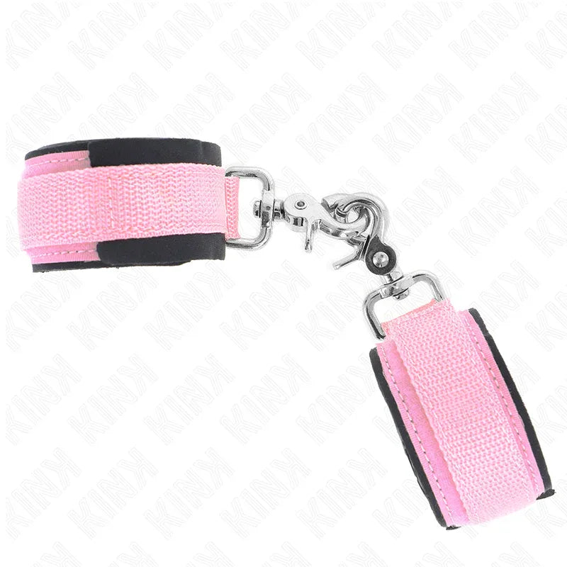 KINK - VERSTELLBARE NEOPREN-HANDHANDFESSELN ROSA VERSTELLBAR 22-34 CM - Vanelion Paradise