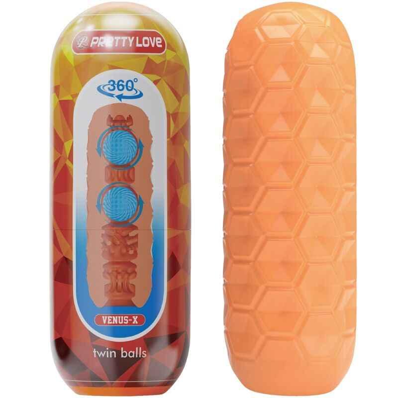 PRETTY LOVE - TWIN BALLS MÄNNLICHER MASTURBATOR ORANGE - Vanelion Paradise