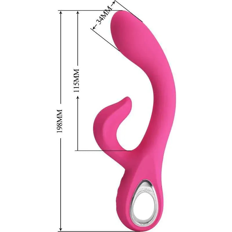 PRETTY LOVE - FRITZ RABBIT VIBRATOR 12 VIBRATIONEN ROSA - Vanelion Paradise