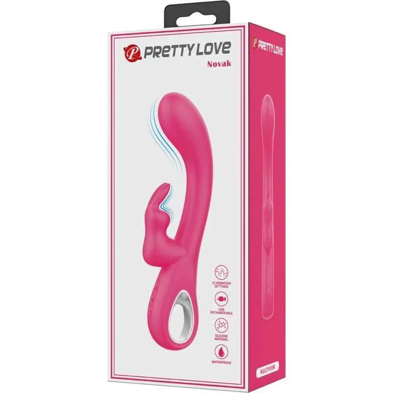 PRETTY LOVE - NOVAK RABBIT VIBRATOR 12 VIBRATIONEN ROSA - Vanelion Paradise