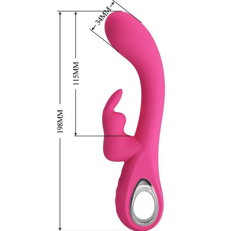 PRETTY LOVE - NOVAK RABBIT VIBRATOR 12 VIBRATIONEN ROSA - Vanelion Paradise