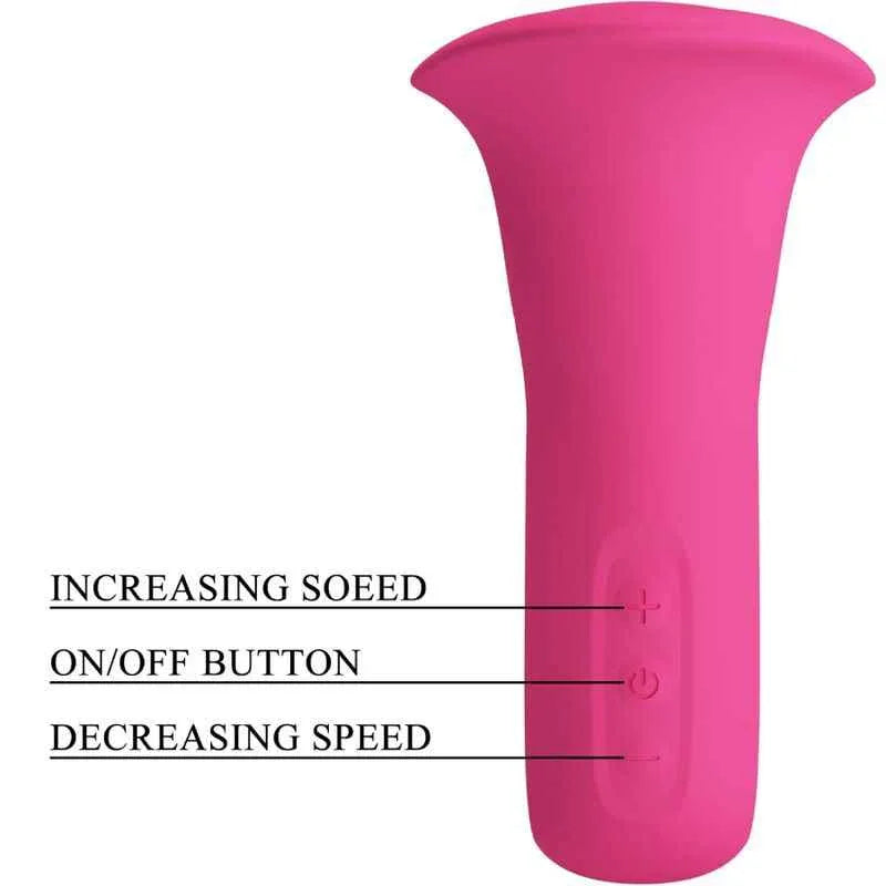 PRETTY LOVE - CLYDE ORALVIBRATOR VIBRIERENDE ZUNGE 12 VIBRATIONEN ROSA - Vanelion Paradise