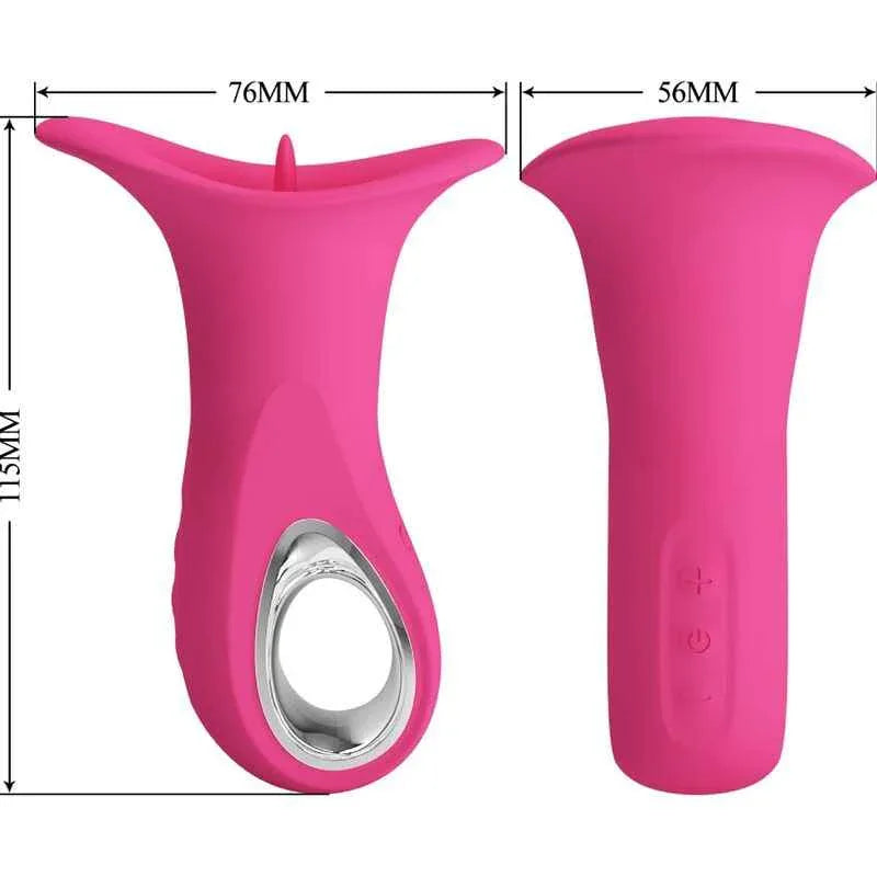 PRETTY LOVE - CLYDE ORALVIBRATOR VIBRIERENDE ZUNGE 12 VIBRATIONEN ROSA - Vanelion Paradise