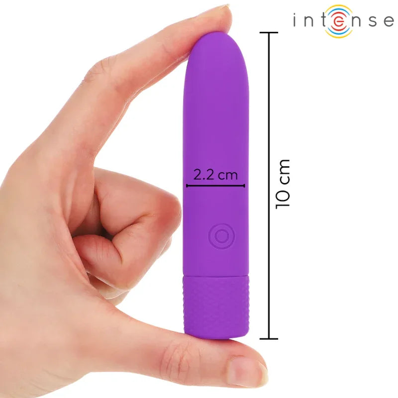 INTENSE - SYMONE USB WIEDERAUFLADBARER VIBRIERENDER BULLET 8 VIBRATIONEN LILA 10 X 2,2 CM - Vanelion Paradise