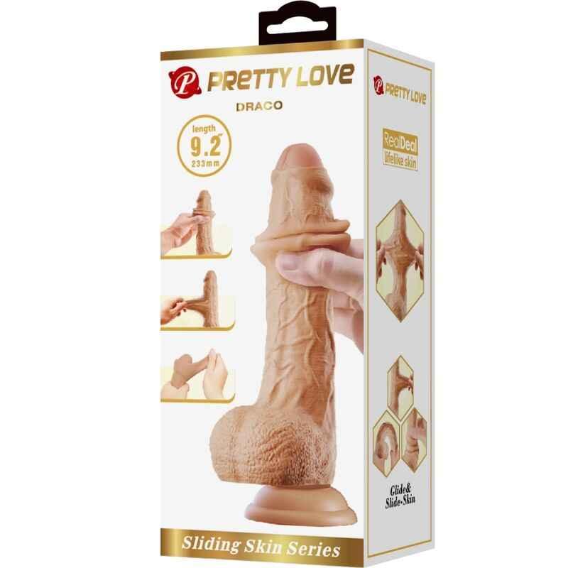 PRETTY LOVE - DRACO REALISTISCHER DILDO 23 CM FLEISCH - Vanelion Paradise