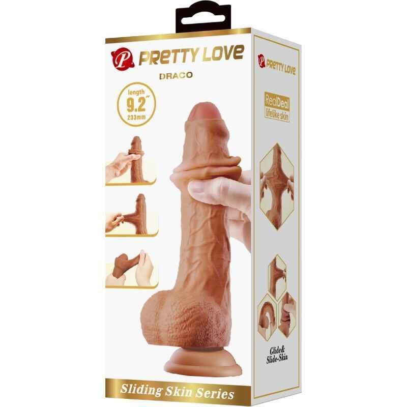 PRETTY LOVE - DRACO REALISTISCHER DILDO 23 CM MODELL 2 FLEISCH - Vanelion Paradise