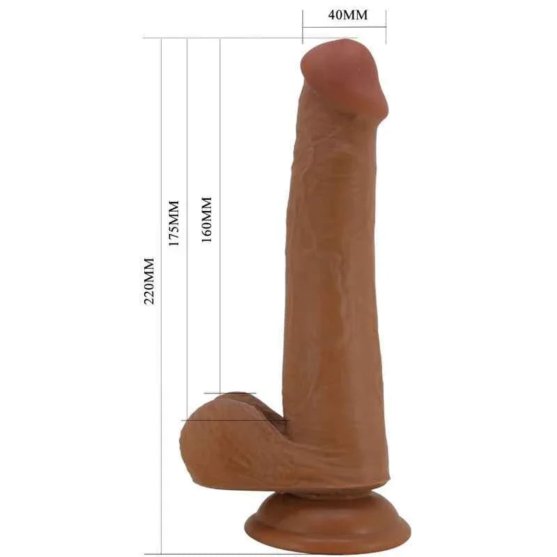 PRETTY LOVE - GROSSER REALISTISCHER DILDO 22 CM BRAUN - Vanelion Paradise