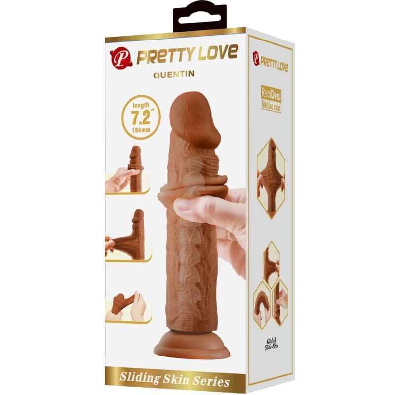 PRETTY LOVE - QUENTIN REALISTISCHER DILDO 18 CM BRAUN - Vanelion Paradise