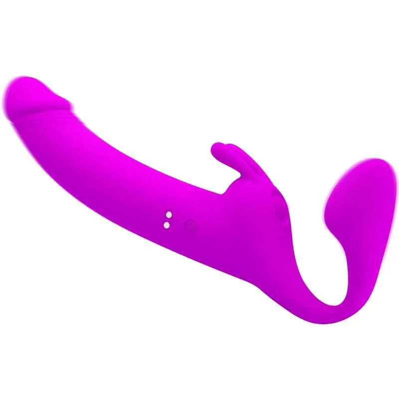 PRETTY LOVE - ZANINI STRAPLESS STRAP-ON 10 VIBRATIONEN LILA - Vanelion Paradise