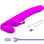 PRETTY LOVE - ZANINI STRAPLESS STRAP-ON 10 VIBRATIONEN LILA - Vanelion Paradise