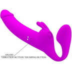 PRETTY LOVE - ZANINI STRAPLESS STRAP-ON 10 VIBRATIONEN LILA - Vanelion Paradise