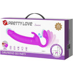 PRETTY LOVE - ZANINI STRAPLESS STRAP-ON 10 VIBRATIONEN LILA - Vanelion Paradise