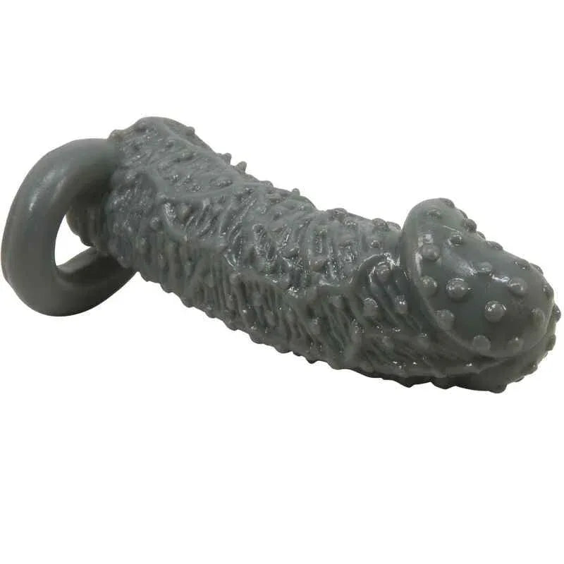 PRETTY LOVE - REALISTISCHER PENISVERGRÖSSERER UND VERZÖGERUNGSHÜLSE MODELL 2 GRAU - Vanelion Paradise