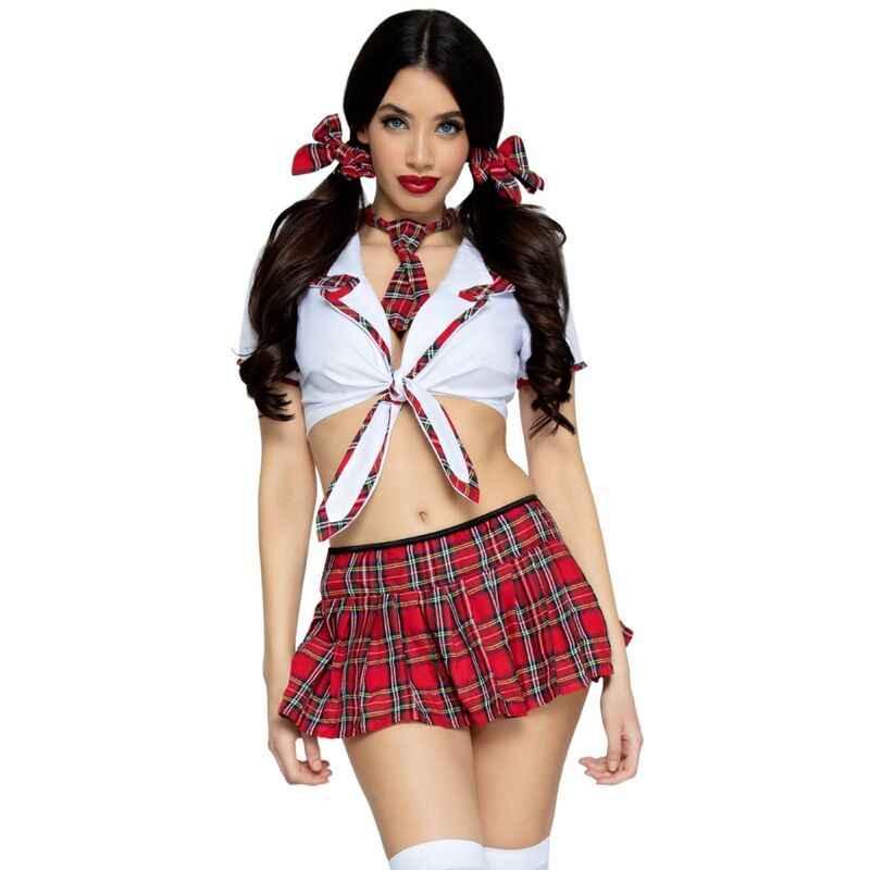 LEG AVENUE - KLASSISCHES MISS COLLEGIATE-KOSTÜM ROT/WEISS M/L - Vanelion Paradise