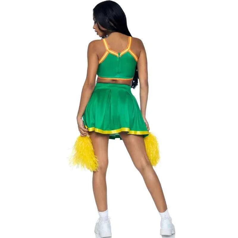 LEG AVENUE - KOSTÜM CHEERLEADER GRÜN M/L - Vanelion Paradise