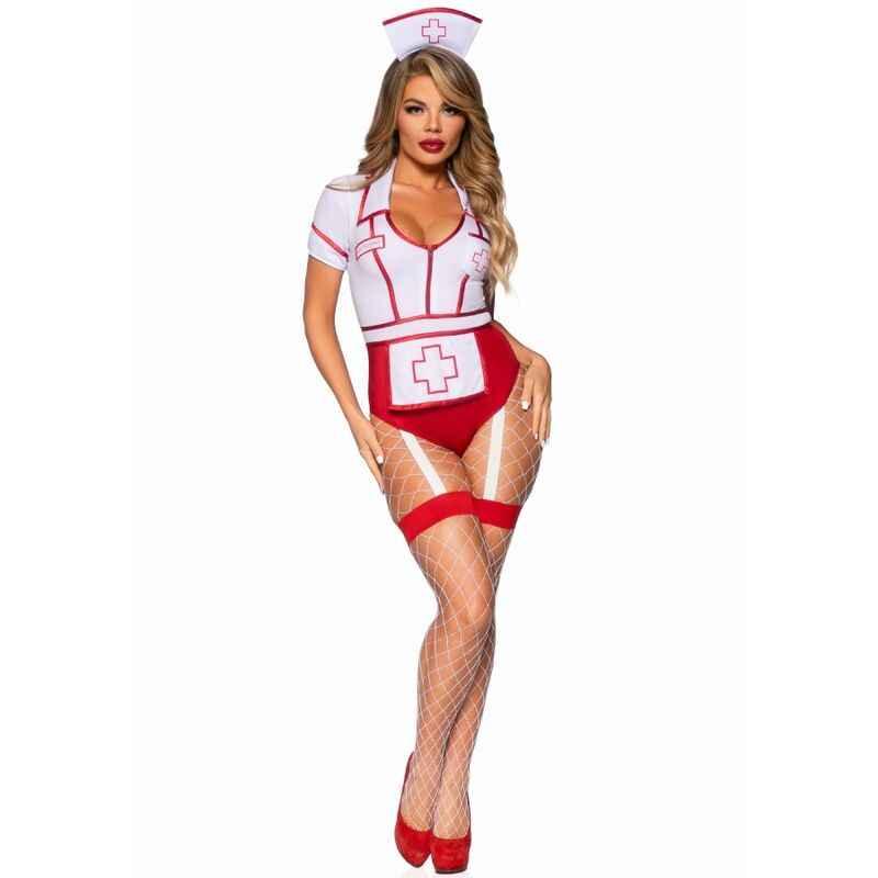 LEG AVENUE - SEXY KRANKENSCHWESTERKOSTÜM ROT/WEISS S - Vanelion Paradise