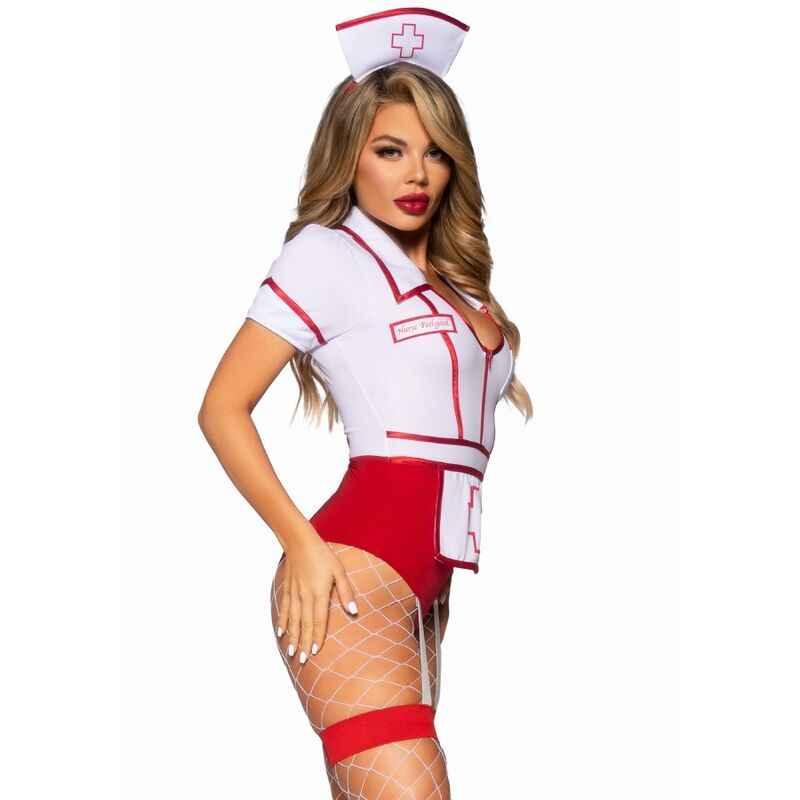 LEG AVENUE - SEXY KRANKENSCHWESTERKOSTÜM ROT/WEISS S - Vanelion Paradise