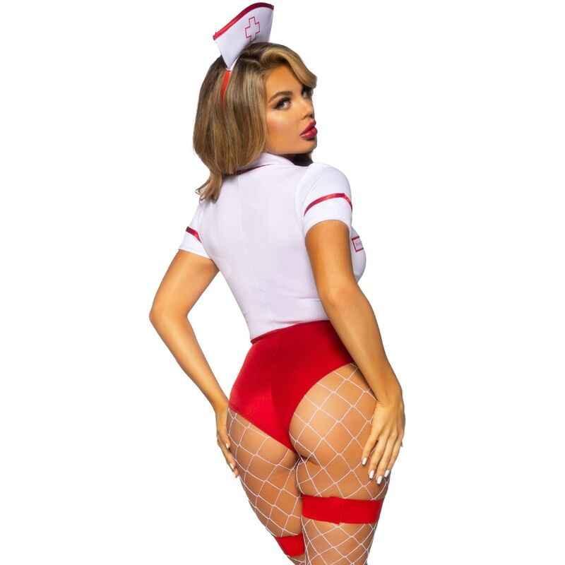 LEG AVENUE - SEXY KRANKENSCHWESTERKOSTÜM ROT/WEISS S - Vanelion Paradise