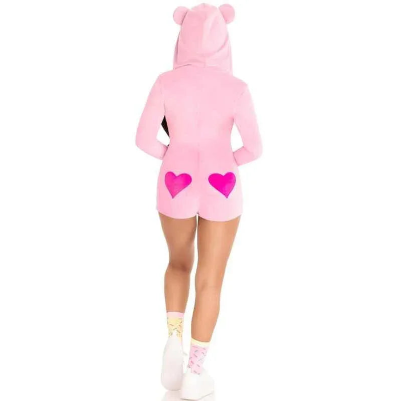 LEG AVENUE - TEDDYBÄR-SAMT-BODYS, ROSA, M - Vanelion Paradise