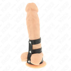 KINK - DREIFACH LEDER PENISRING MIT DRUCKVERSCHLUSS - Vanelion Paradise