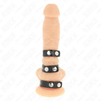 KINK - DREIFACH LEDER PENISRING MIT DRUCKVERSCHLUSS - Vanelion Paradise