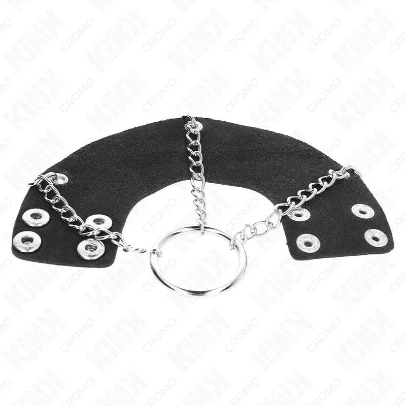 KINK - PENISRING 4 CM KETTE 7 CM METALL MIT LEDERGURTE - Vanelion Paradise