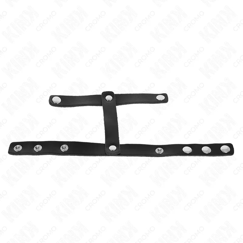 KINK - VERSTELLBARER PENISRING AUS LEDER UND HODENTEILGURT - Vanelion Paradise