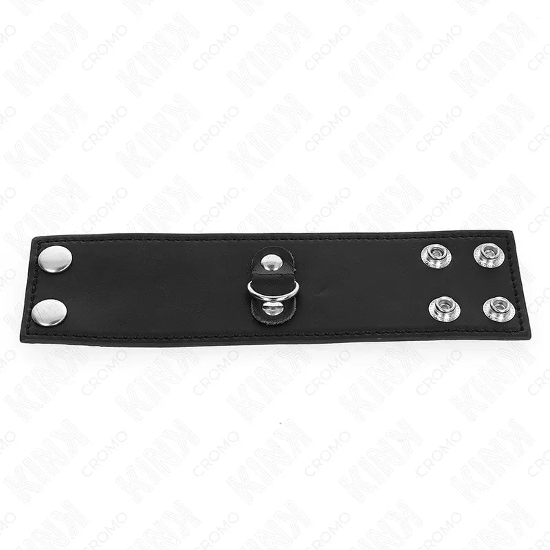 KINK - LEDER PENISRING MIT DRUCKVERSCHLUSS 18 X 5 CM - Vanelion Paradise
