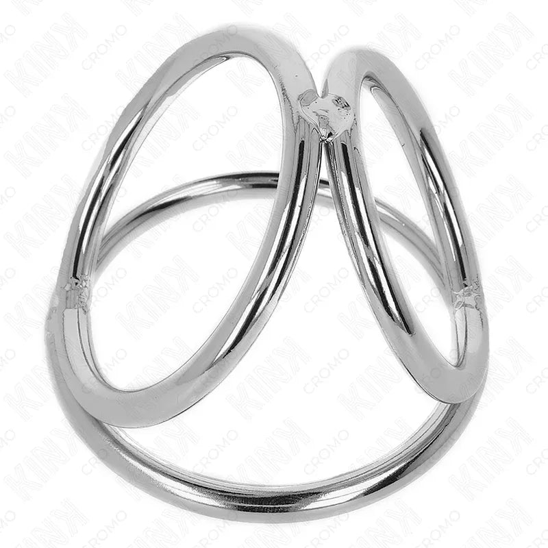 KINK - DREIFACH CHROM METALL PENISRING 3,2 CM BIS 4,5 CM - Vanelion Paradise