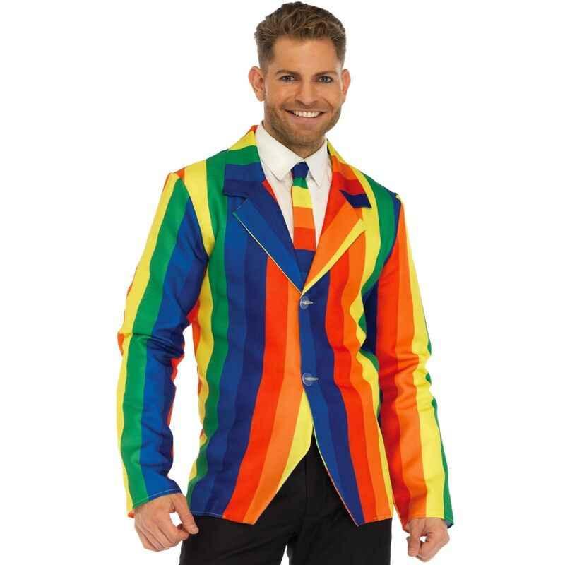 LEG AVENUE - BLAZER + KRAWATTE REGENBOGEN M - Vanelion Paradise