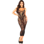 LEG AVENUE - NAHTLOS GESCHNITTENES LANGES KLEID, SCHWARZ, EINHEITSGRÖSSE - Vanelion Paradise