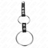 KINK - DOPPELTER PENISRING 3,8 CM BIS 5 CM DURCH LEDER VERBUNDEN - Vanelion Paradise