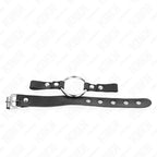 KINK - PENISRING AUS LEDER MIT SCHNALLVERSCHLUSS 22 X 2 CM MIT METALLRING 4 CM - Vanelion Paradise