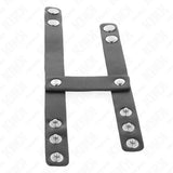 KINK - VERSTELLBARER DOPPELTER PENISRING AUS LEDER - Vanelion Paradise