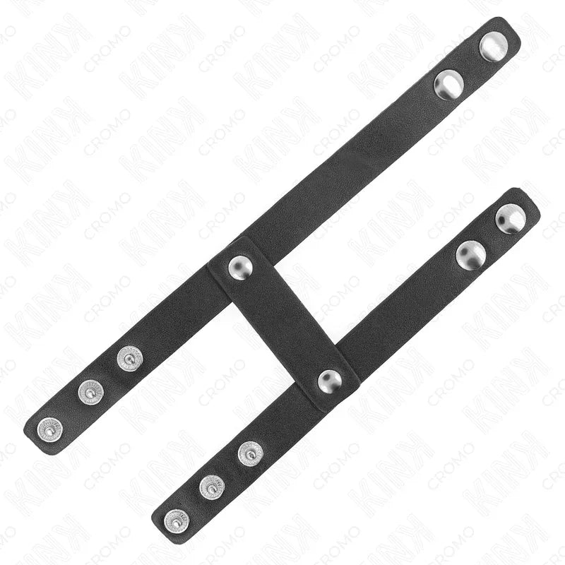 KINK - VERSTELLBARER DOPPELTER PENISRING AUS LEDER - Vanelion Paradise