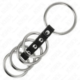 KINK - 5 PENISRINGE 3,7 CM BIS 5 CM METALL DURCH LEDER VERBUNDEN - Vanelion Paradise
